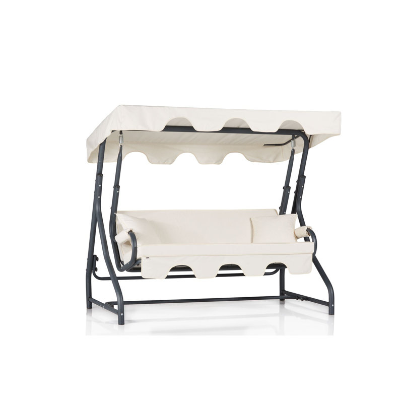 Balancelle de jardin triple, Beige, Beige