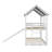 Twin-Over-Twin Bunk Bed In House Style With Slide And Window Features