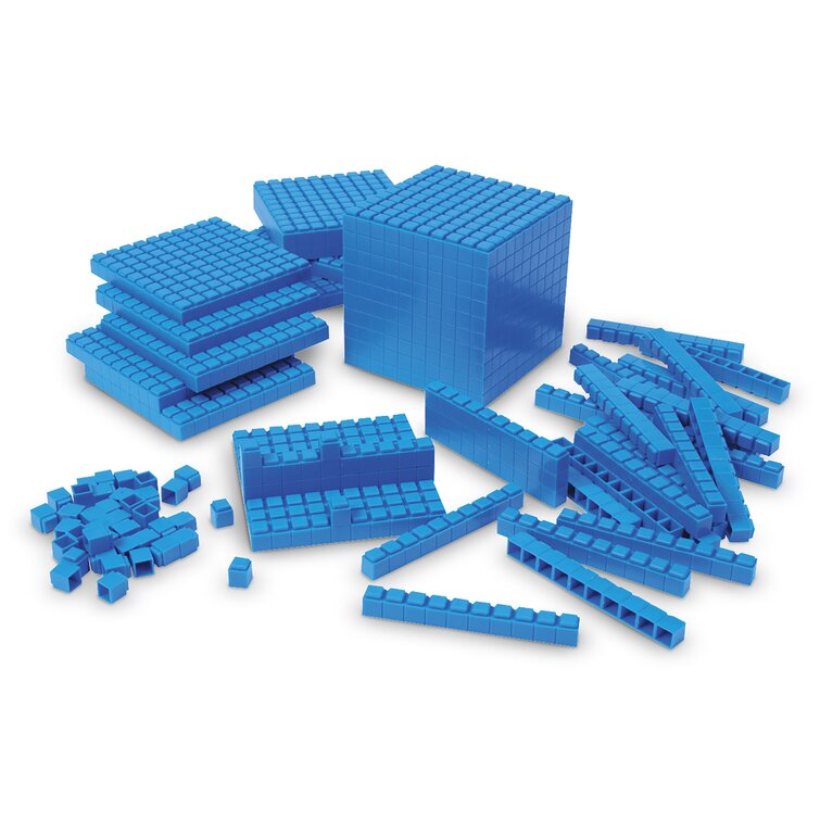 Blue Plastic Base Ten Cube