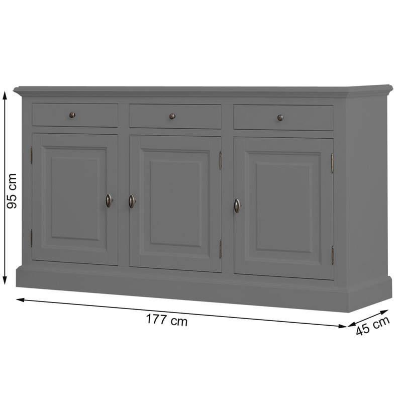 Blaxton 177cm Sideboard, Mouse Grey