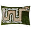 Dynasty Dragon Abstract Green Rectangular Cushion