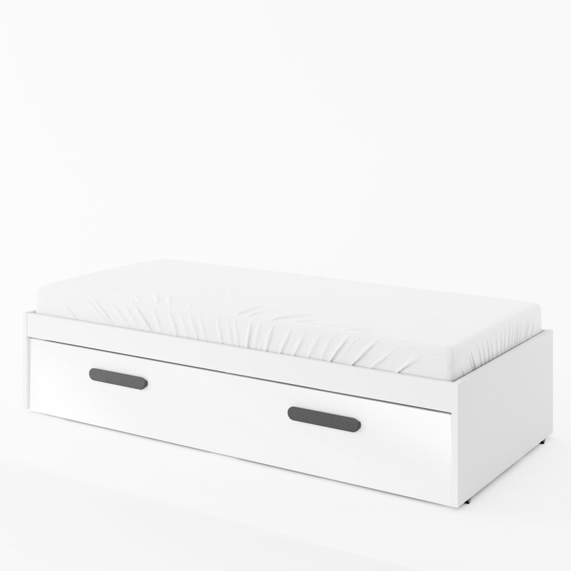 EU Single - 90 X 200 Cm Ottoman Storage Bed with Mattress, Graphite
