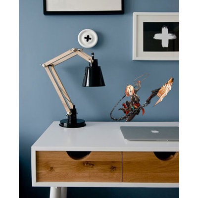 Anime Warrior Decal Anime Warrior Sticker Anime Warrior Wall Decor