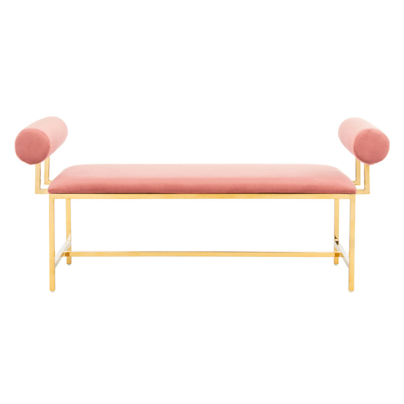 Banc rembourré Skye, Vieux rose
