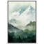 Woodland Forest Landscape Green Mountain Nature Scene Modern Decor Large Frame, impression sur toile, art mural-73333569-73333570-119395185