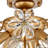 Silvia 6-Light Glossy Bronze Daisy Flower Crystal Glass Flush Mount