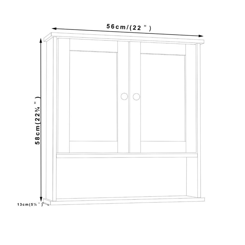 Carignan 56cm Kitchen Pantry, Grey