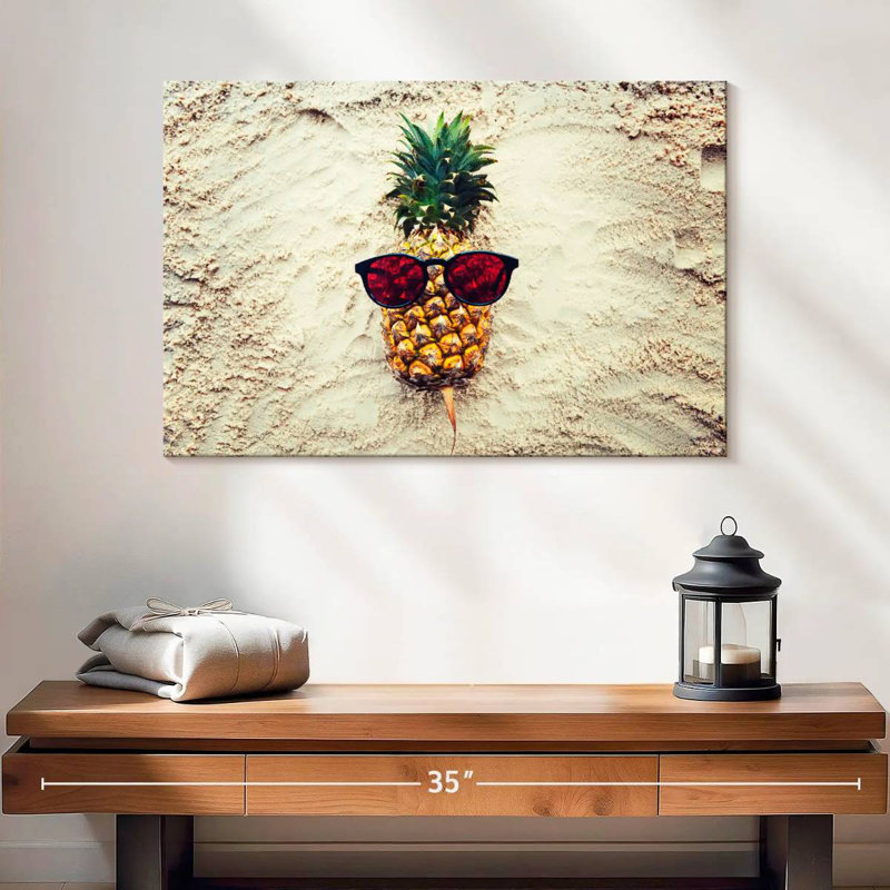 Yarlin Cool Sandy Pineapple, 26" H x 39" W