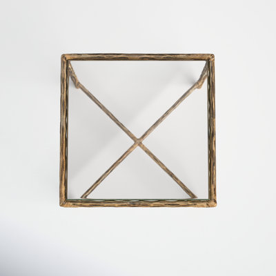 Evelynn Glass Top End Table
