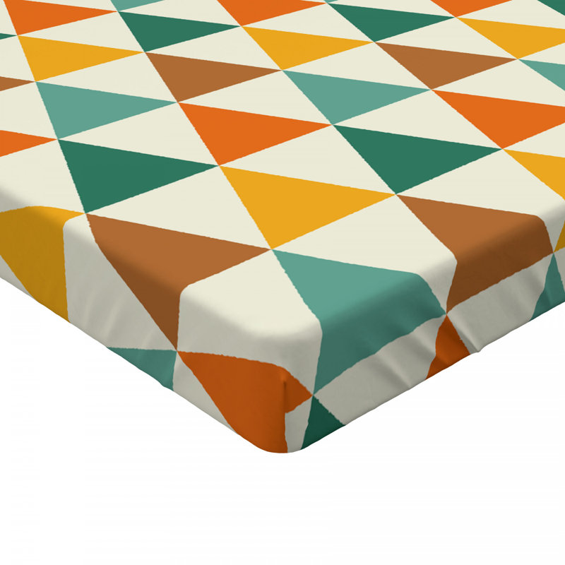 Microfiber Geometric Fitted Sheet, Full Fitted Sheet