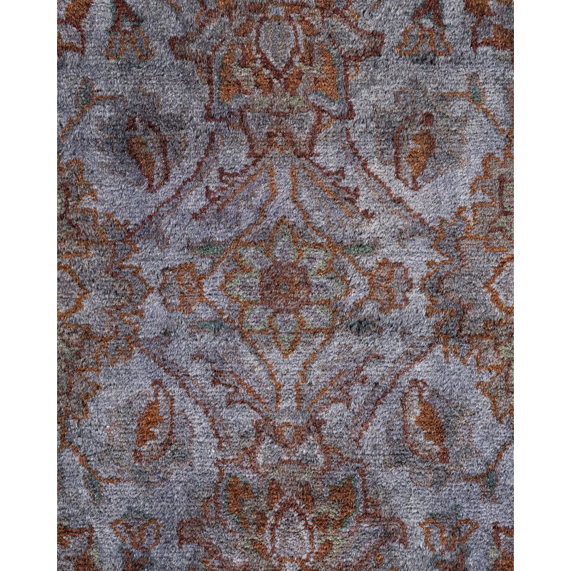 Xiah One-of-a-Kind 2' 6" X 12' 7" New Age Wool Area Rug Grey