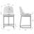 Penlope Upholstered Counter Stool with Steel Frame-314875371