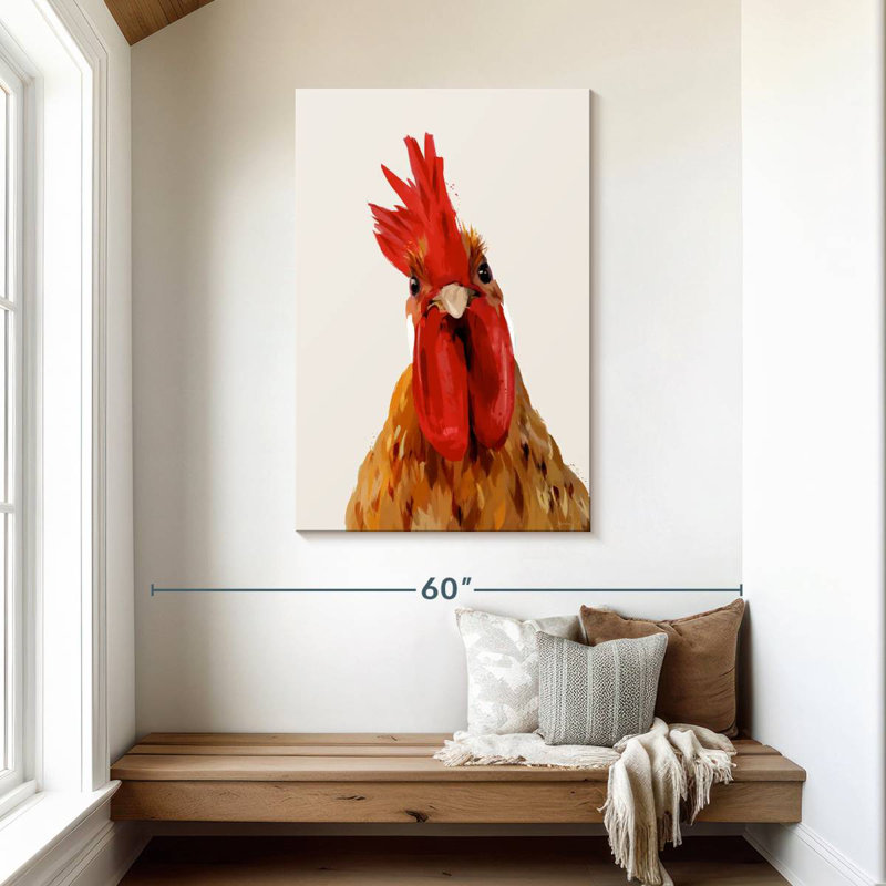 Poulet Brampt ou l'œuf, H 45 po x l 30 po