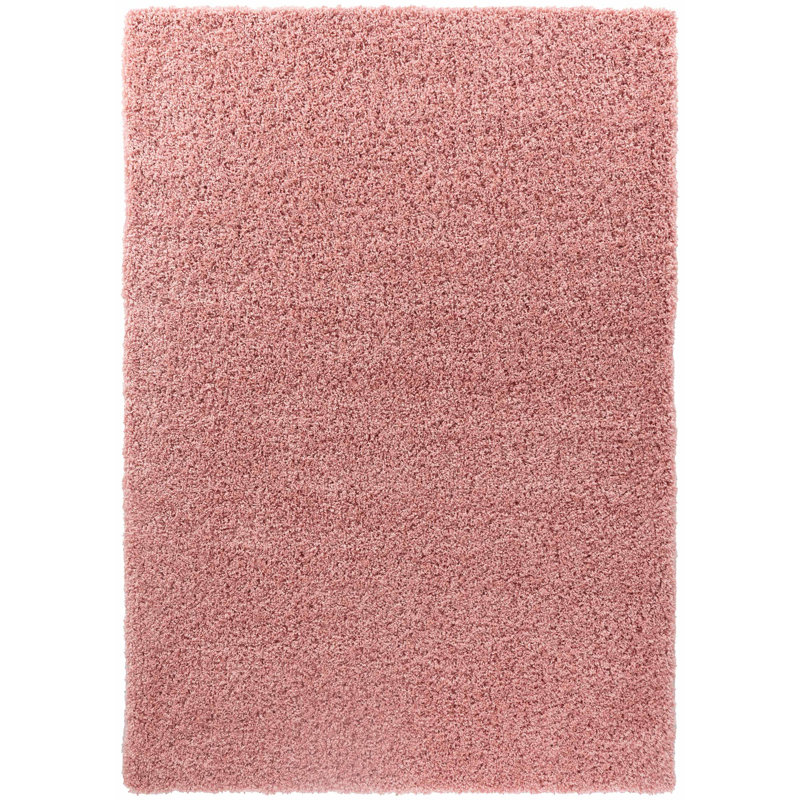 Esterly Solid Colour Shag Area Rug, Circle 120cm