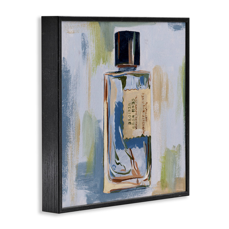 «Paint Streak Perfume», art de la giclée encadrée par Melissa Wang, H 12 po x l 12 po, Giclée encadrée noir minuit