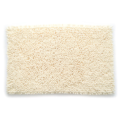 Tapis de bain rectangulaire en polyester antidérapant Evyan