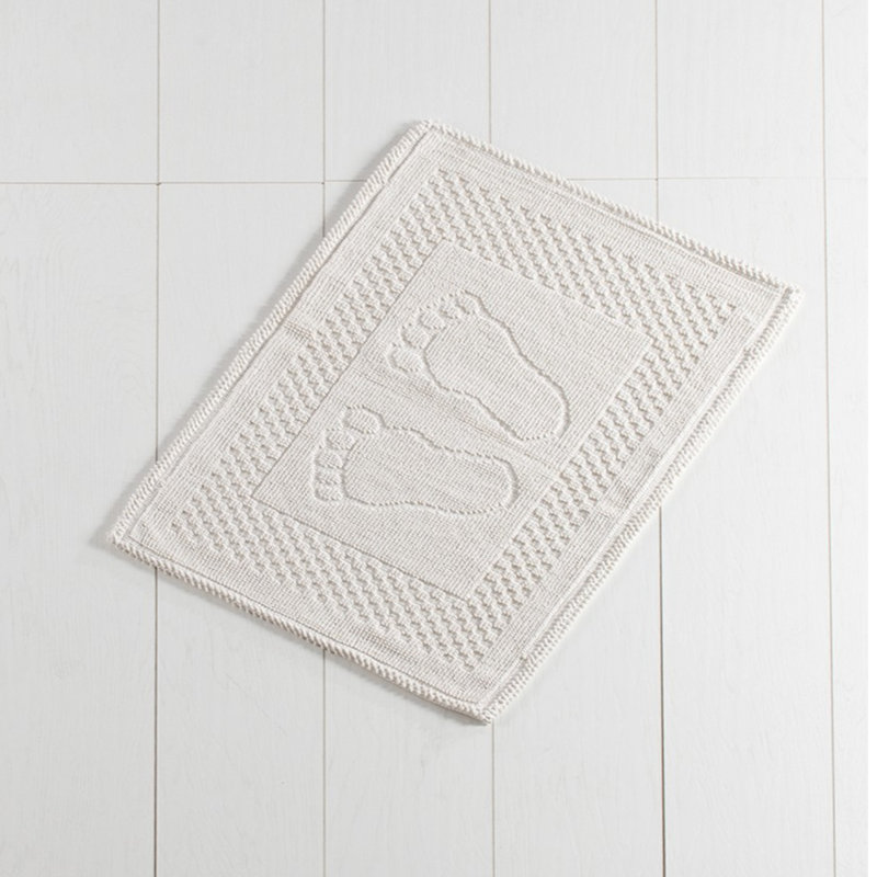 Tapis de bain antibactérien antidérapant, blanc os, 13,8 po x 23,6 po | 100% polyester, hauteur des poils de 0,4 po, 700 g / m² | Lavable à la machine à 86 ° F, facile d'entretien, confort luxueux pour la sécurité et le style de la salle de bain
