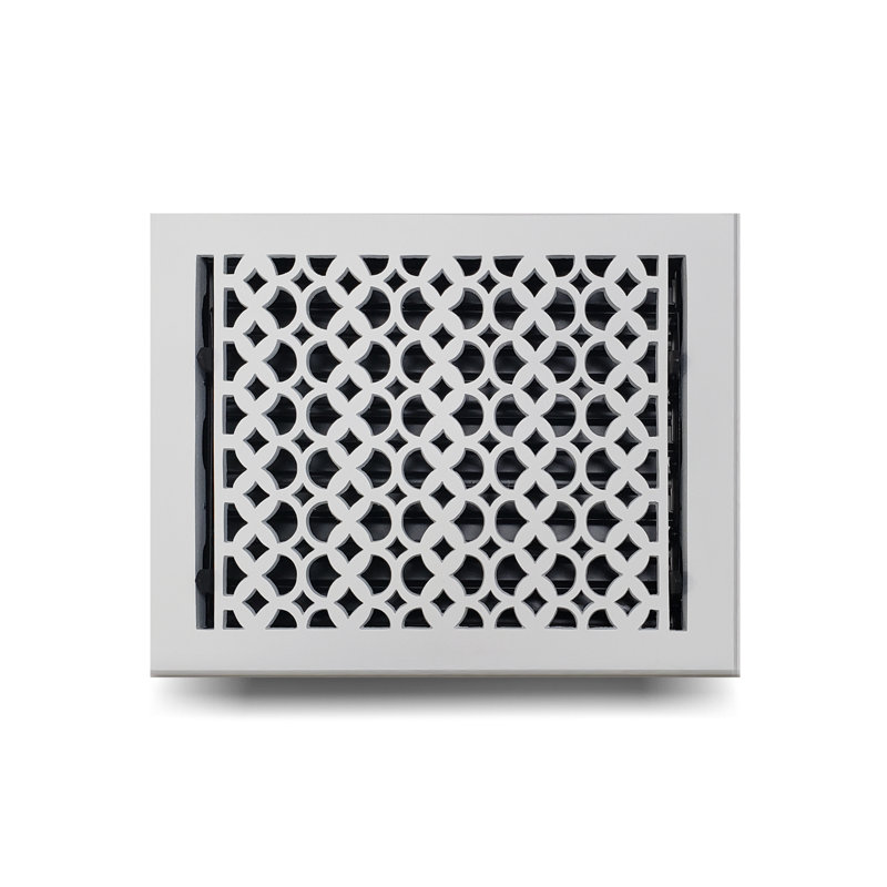Registre mural en métal, 12" L x 9" W x 2.35" H, Blanc