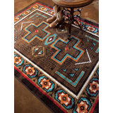 Southwestern Brown/Turquoise Area Rug