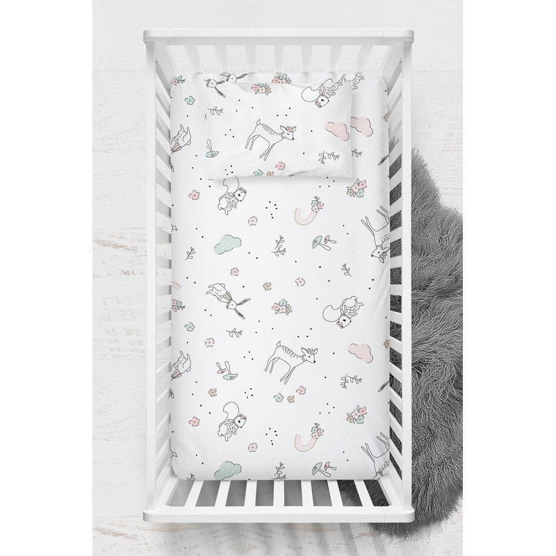 Ranforce Baby Fitted Sheet Set, Pink 1