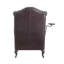 Fauteuil d'appoint en cuir fleur brun rétro Pino avec 1 coussin décoratif