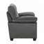 Fauteuil moelleux et confortable rembourré en tissu gris foncé Sleek Design Living Furniture