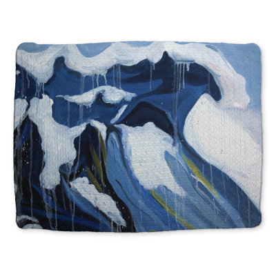 Wave in Motion Blue Braided Polyester Placemat - Modern Decor