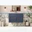 Meuble-lavabo mural 36 po avec 2 tiroirs, 1 tiroir basculant, lavabo simple en céramique 3 trous, armoire de rangement flottante moderne.-132137711