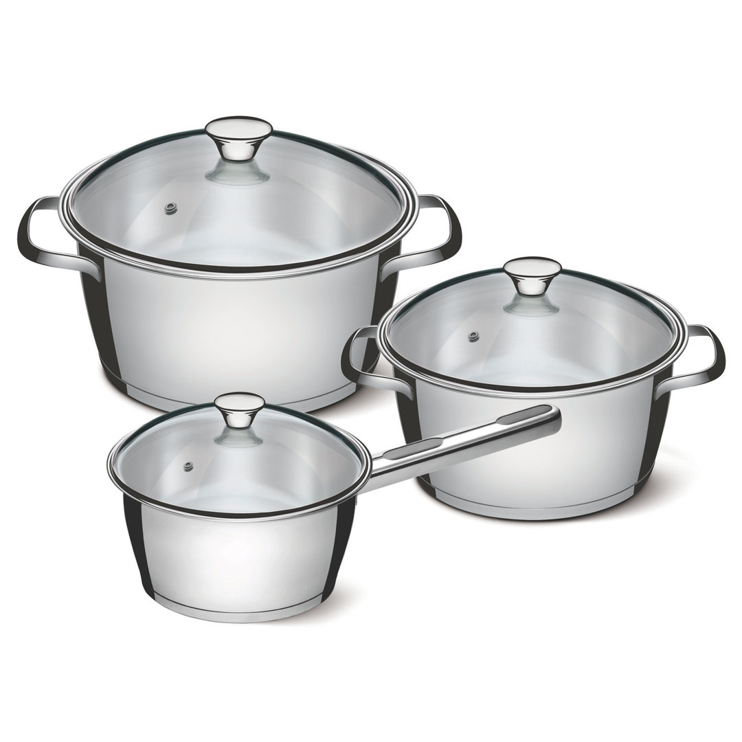 6 - Piece Stainless Steel Cookware Set