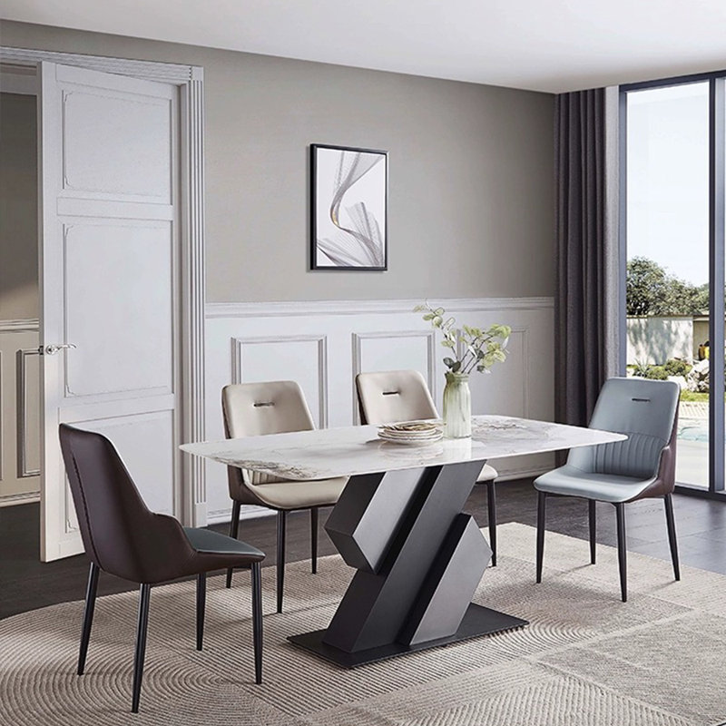 Ensembles de table de salle à manger de style nordique Minimalist Home, H 29,53 po x L 62,99 po x l 35,43 po