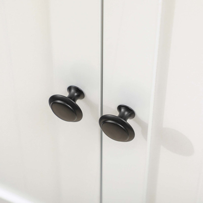 Armoire de salle de bain sous le lavabo avec 2 portes et tablette, meuble-lavabo à piédestal