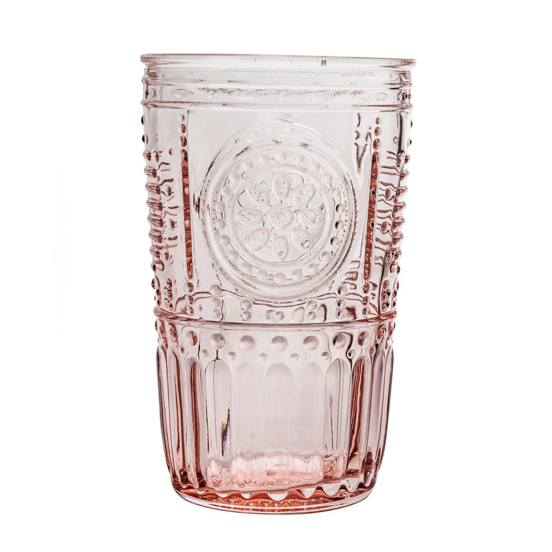 Romantic H Romantic Romantic Highball Glasses, 475, Pink