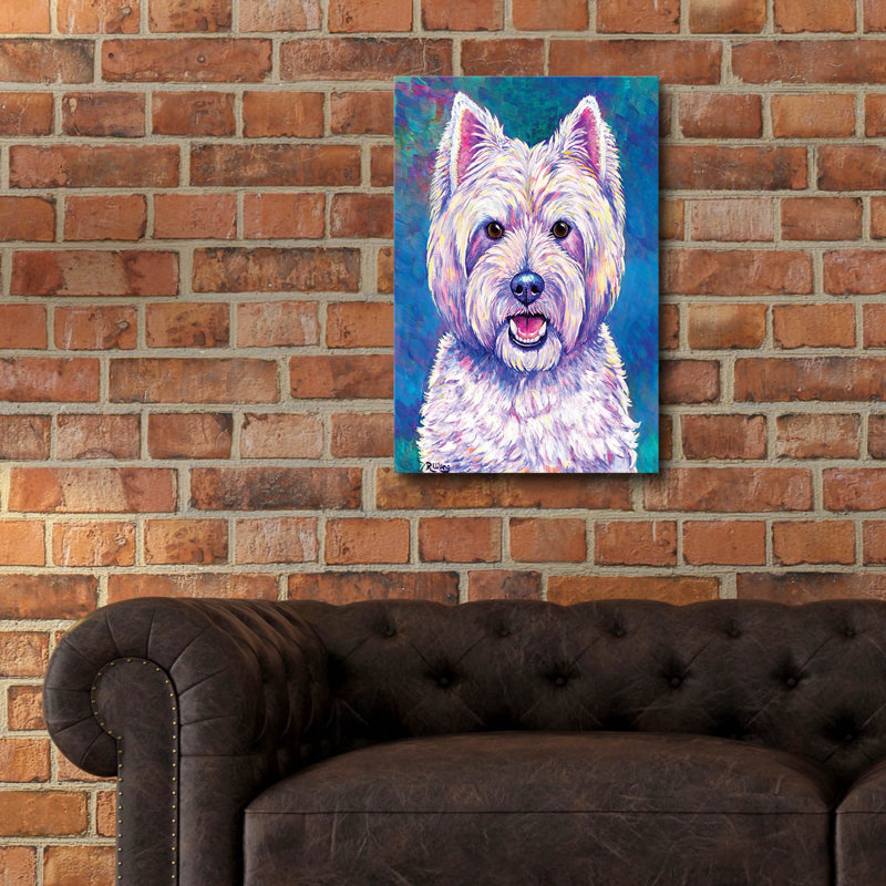 «West Highland White Terrier» par Rebecca Wang Art, H 24 po x l 16 po x P 0,2 po