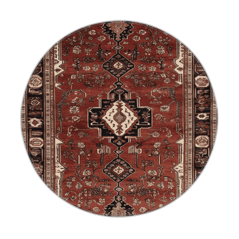 Turkish Brown Indoor and Outdoor Area Rug, Rectangle 5' x 7'