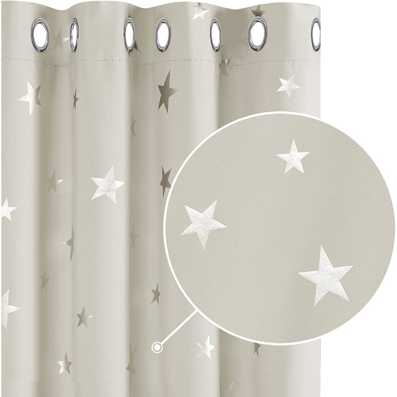 Blackout Curtain Pair, 132 W x 160 D cm, White