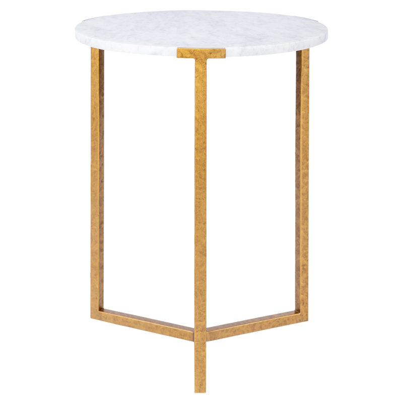 Amelia Marble Frame End Table, Royal Gold