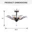Luminaire encastré à intensité variable en cristal Spoutnik à 5 lumières 30 po Dron-318744209