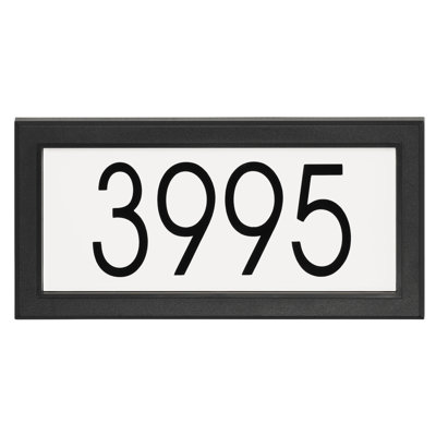 Plaque d'adresse murale rectangulaire sur 1 ligne