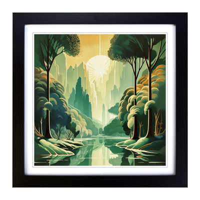 Landscape Deco No.10 - Framed Print
