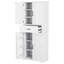 Armoire de salle de bain blanche - rangement multifonctionnel, tablette réglable, glissières de rangement fonctionnelles, blanc, rails, tablette