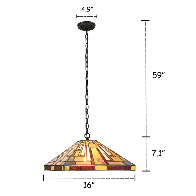 Luminaire suspendu géométrique 2 lumières simple Harney