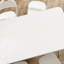 Table pliante robuste de 8 pi, bureau de pique-nique portatif intérieur et extérieur en plastique avec pieds et poignée en acier-89255271