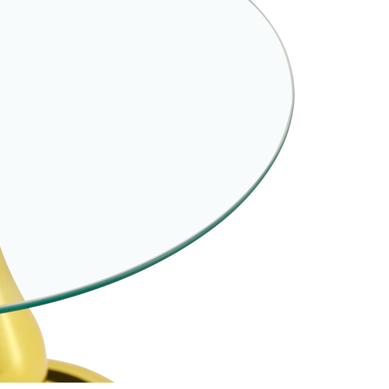 Table de bout haute 20,3 po, Transparent, Gold