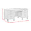 Bureau à double caisson Hanoverton avec alimentation / USB en chêne brun