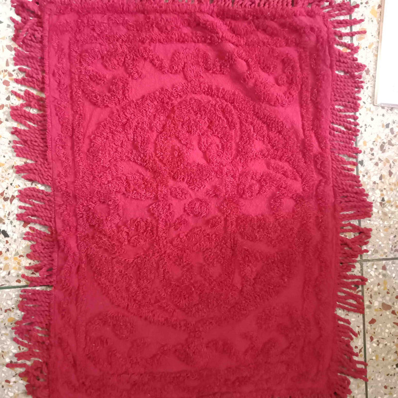 Medallion Cotton Pillow Sham, Burgundy, King Sham