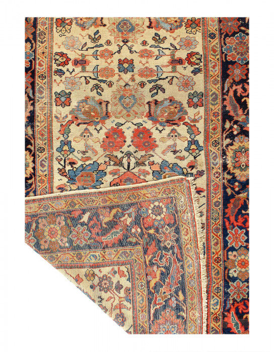 Tapis de couloir mahal fin noué à la main 5 pi x 10 pi 4 po