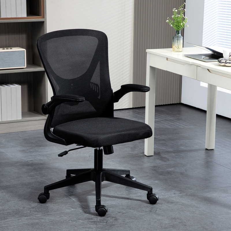 Ergonomic Task Chair With Adjustable Height, Lumbar Support And Black Mesh Back Office Back, Support, 360° Swivel,