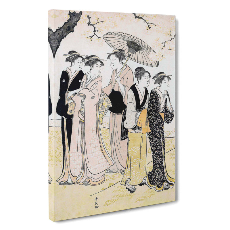 The Third Month by Torii Kiyonaga - Wrapped Canvas, 60cm H x 40cm W x 3cm D