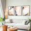Abstrait moderne - ensemble de 3 reproductions de photos sur toile-1464633375-1464633372