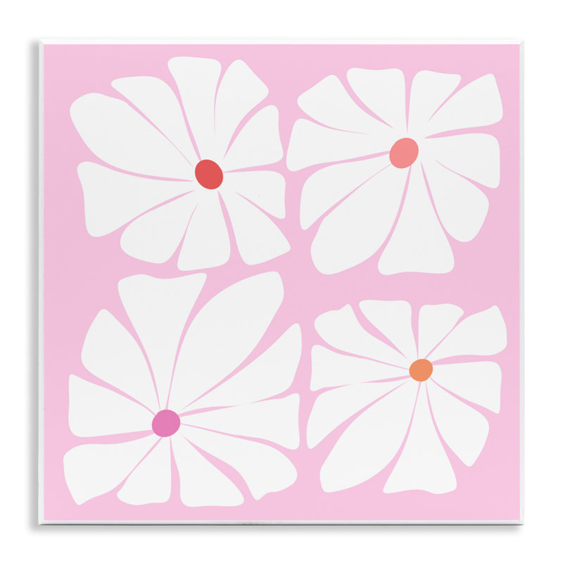 Plaque murale "Quatre marguerites contemporaines", design par Pooja Dave